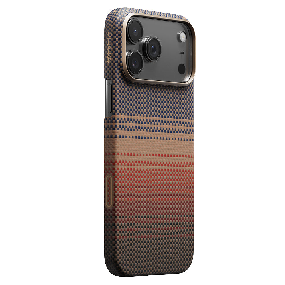 Pitaka Tactile Woven Sunset-Moonrise Serisi iPhone 17 Pro Kılıf Magsafe Aramid Fiber Sunset Kılıf Pitaka Tactile Woven Sunset-Moonrise Serisi iPhone 17 Pro Kılıf Magsafe Aramid Fiber Sunset Kılıf